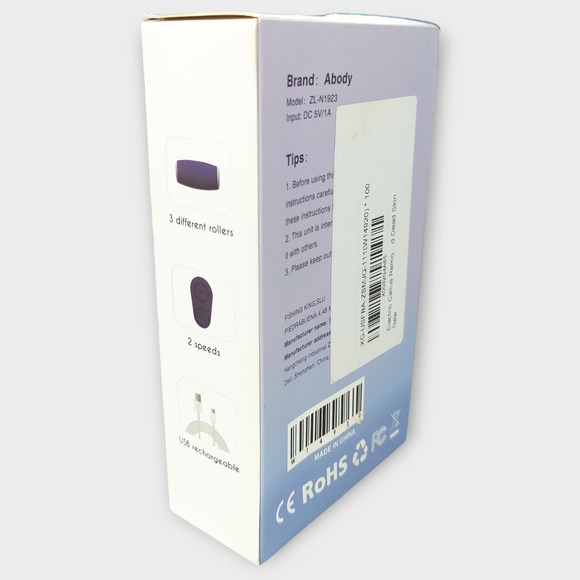 New in Box ABODY Electric Callus Remover with 3 different Rollers 2-Speed - Picture 2 of 5
